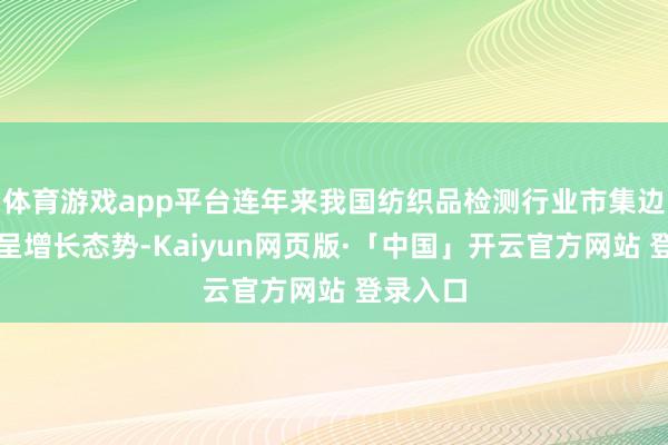 体育游戏app平台连年来我国纺织品检测行业市集边界总体呈增长态势-Kaiyun网页版·「中国」开云官方网站 登录入口